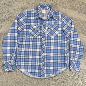 Dukes of Hazzard Plaid Button Down Shirt Blue One Size Rubies Costume Co Retro